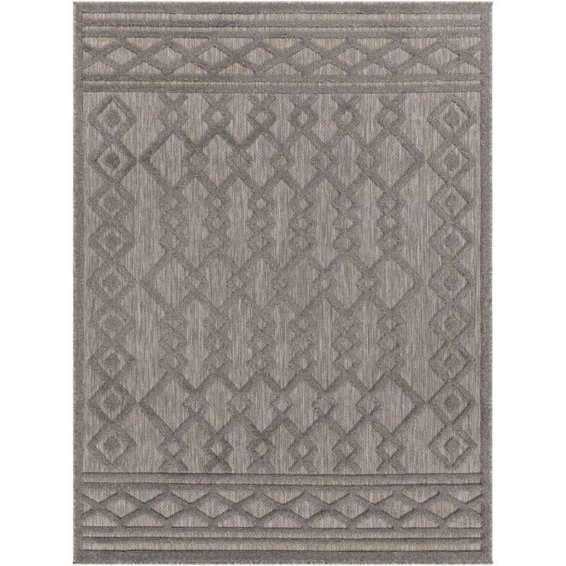 Anelise Geometric Indoor / Outdoor Rug, Rectangle 6'7" x 9'