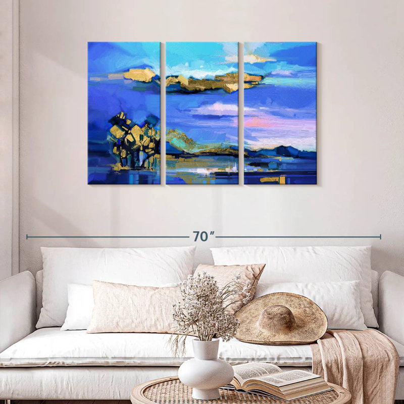 Avery Abstract Landscape Acrylic, 28" H x 45" W