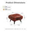 Faux Leather Handable Upholstery Ottoman, Small Foot Rest Footstool-78901149