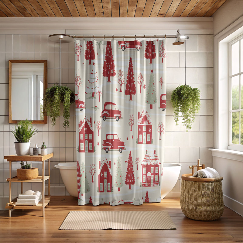 Classic Xmas - Premium Shower Curtain, 74"H x 71"W