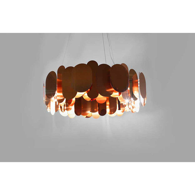Panel LED Chandelier, Bronze