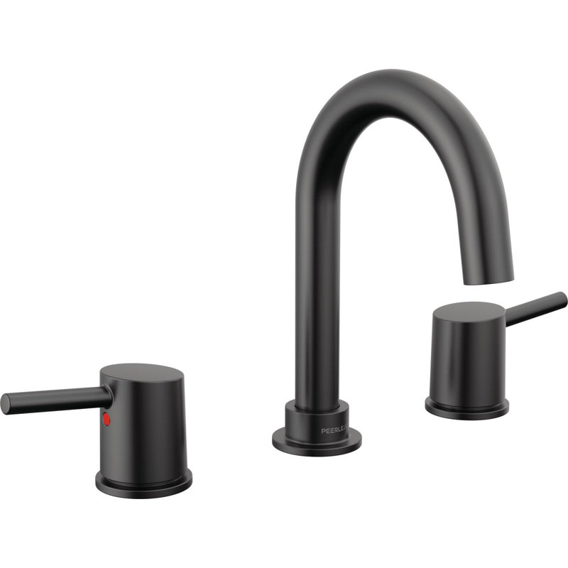 Precept 2-handle Bathroom Faucet with Drain Assembly, Matte Black