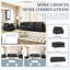 Fauteuil rembourré 3 places et fauteuil en chenille, 2 pièces, coussins décoratifs, conception modulaire pour toute taille de pièce, confort supérieur de différentes espaces, apparence élégante