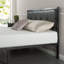 Alexandra Upholstered Faux Leather Headboard Bed Frame-944723227