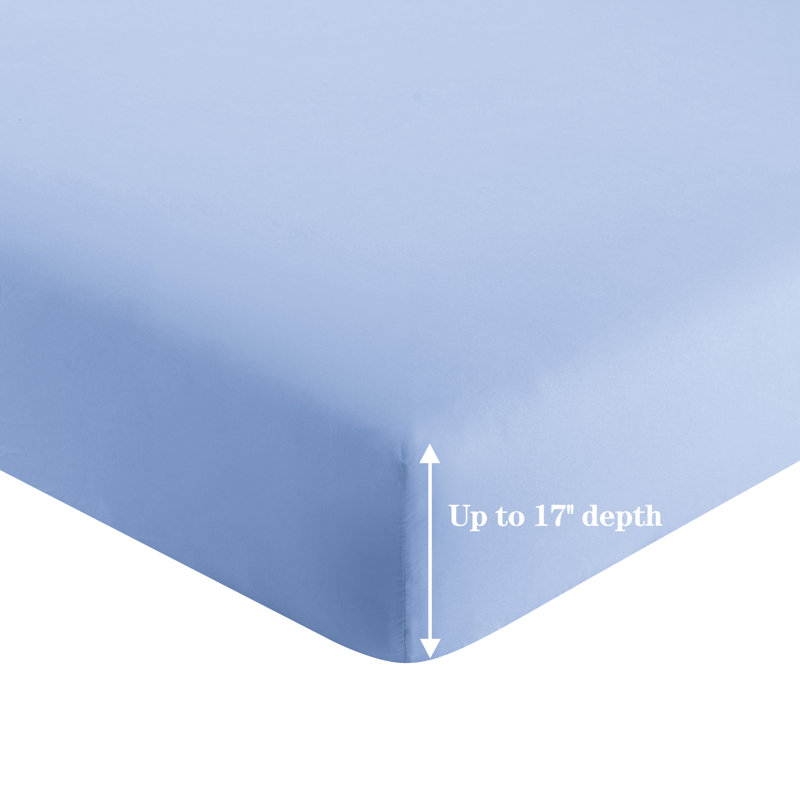 Drap-housse Marina, Bleu clair, Drap-housse pour lit double