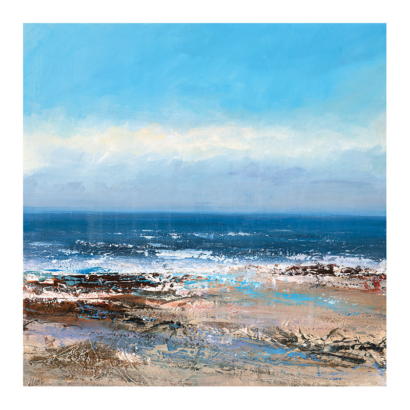 Sunlit Sea - No Frame Print, Wrapped Canvas, No Mount, 85cm H x 85cm W