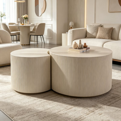 Round Wood Coffee Table
