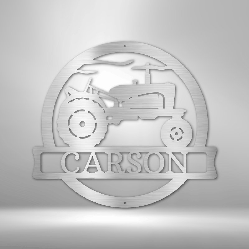 Décoration murale en acier personnalisée, H 17 po x l 17,5 po x P 0,5 po, Argent argent, Oui