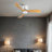 52 Inch Ceiling Fan no light with Remote Control, Low Profile Flush Mount Ceiling Fan without Light,Noiseless Reversible DC Motor with Timer-117542386-117542388-117542389