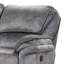 Causeuse inclinable manuelle Remma, similicuir gris, console avec porte-gobelets-131080286