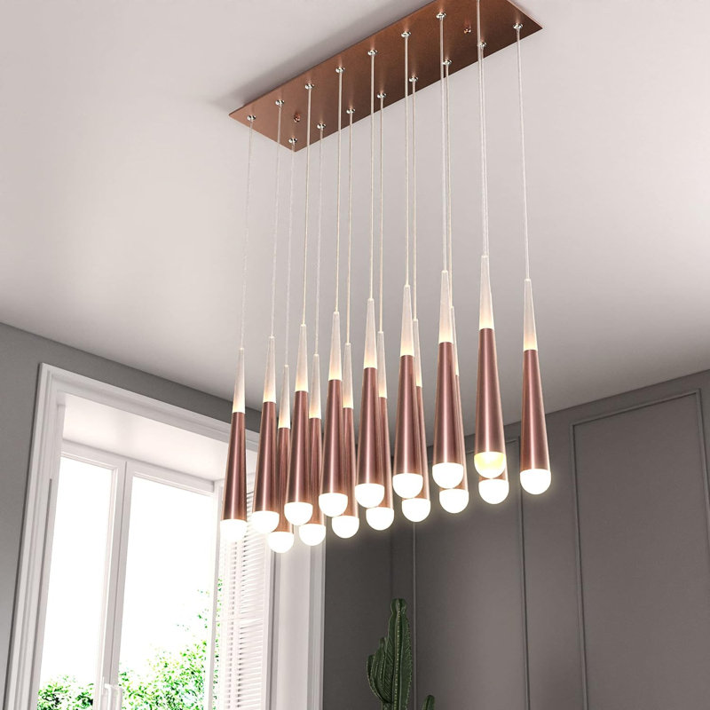 Aed 16 - Light Polished Brass LED Kitchen Island Pendant