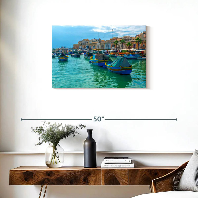 Mehar Malta Fishing Boats, 20" H x 30" W