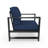 Dulcie Metal Outdoor Armchair with Sunbrella® Cushions-1798172503