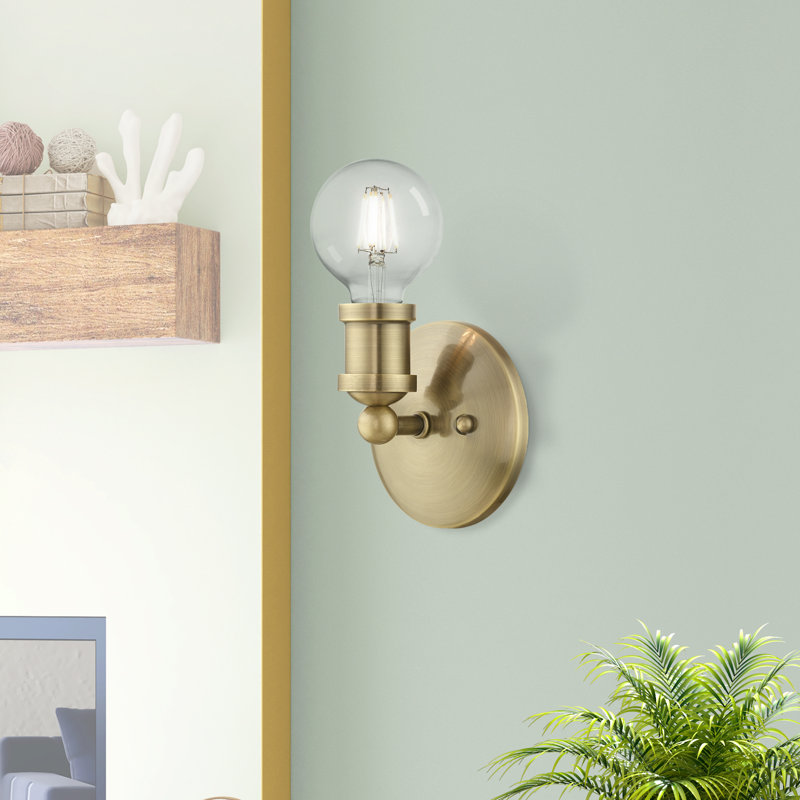 Grogan Dimmable Bath Sconce, Antique Brass