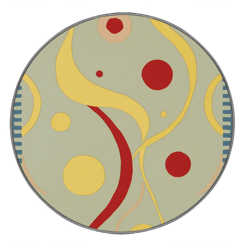 Retro Twist Rug, Round 7'