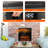 Abbottson 22.5'' W Black Electric Fireplace