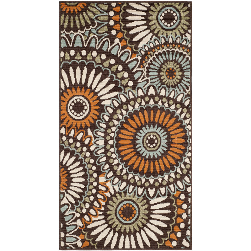 Centeno Performance Floral Indoor/Outdoor Area Rug, Rectangle 2'7" x 5'