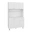 Armoire de rangement blanche à 6 portes-126540947