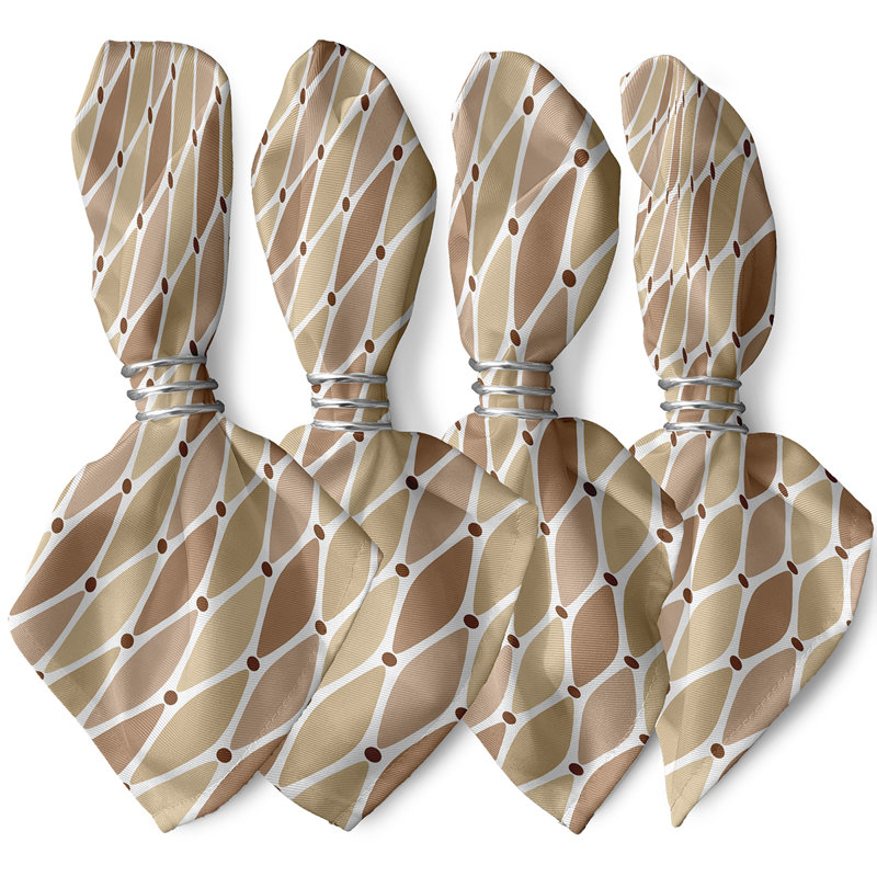 Lateisha Wavy Napkins, Taupe