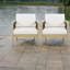 Ensemble de 2 chaises longues Modern Patio, corde en bois d'acacia pour la maison