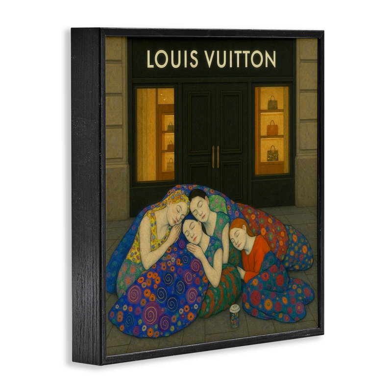Iconic Style Fashion Shop, estampe numérique, design par Grotto Studios, H 17 po x l 17 po, Giclée encadrée noir minuit