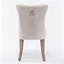 Ensemble de 2 fauteuils de salle à manger rembourrés en velours avec pieds en bois-2134173496