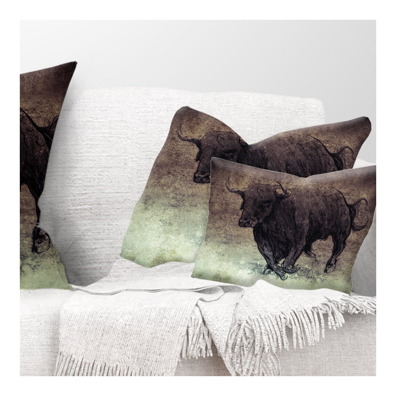 Coussin lombaire à animaux sur papier rétro