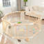 Parc pour bébé et tout-petit, centre d'activités pour bébé en bois réglable et pliable-128922538