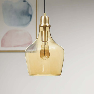Auburn Bell Shaped Glass Pendant