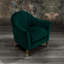 Abduallah Accent Chair in Bottle Green Velvet Fabric