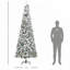 Arbre de Noël artificiel enneigé 9 pi avec des branches réalistes, des pommes de pin, des baies rouges et une conception à ouverture automatique