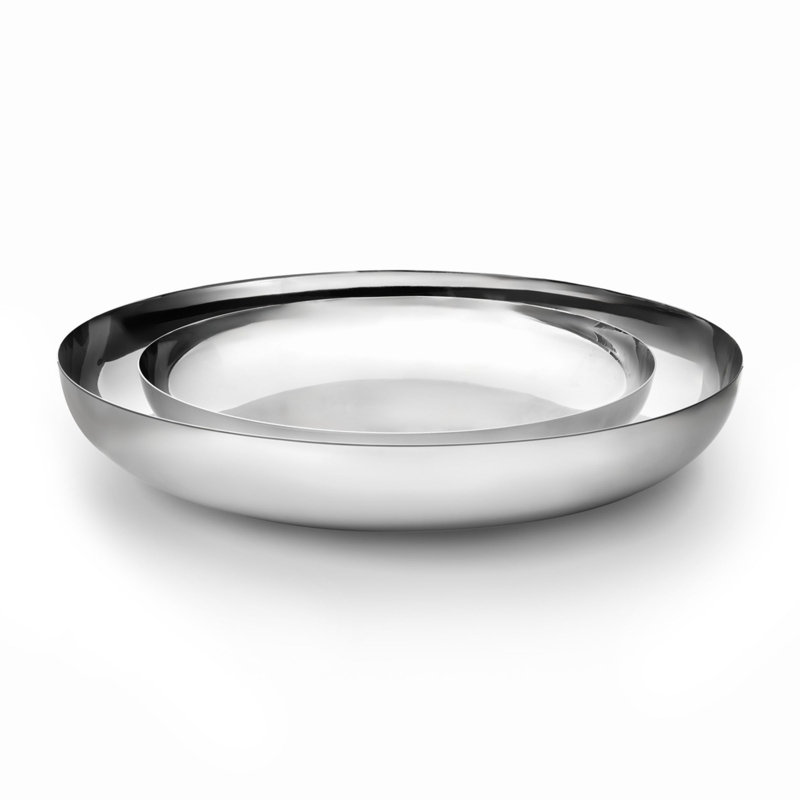 Petit bol de service rond Guilded, H 0,12 po x l 11,75 po x P 11,75 po