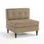 Fauteuil capitonné en velours côtelé-1283549084