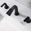 Robinet de salle de bain 8 "à cascade surdimensionné avec robinet noir mat 3 trous