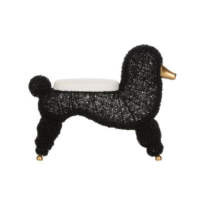 Ooh La La Poodle Stool - Black