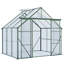 8X6FT - Base surélevée en polycarbonate à double porte et serres en aluminium-112833755