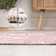 Cindia Casual Coastal Flamingos Two-Tone Pink/Cream Indoor/Outdoor Rug