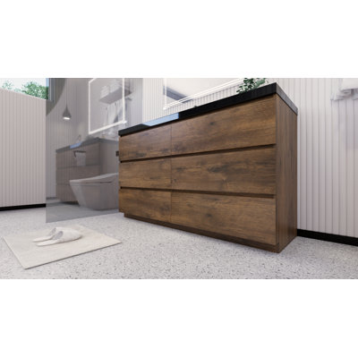 Santrice 59'' Single Bathroom Vanity with Acrylic Top