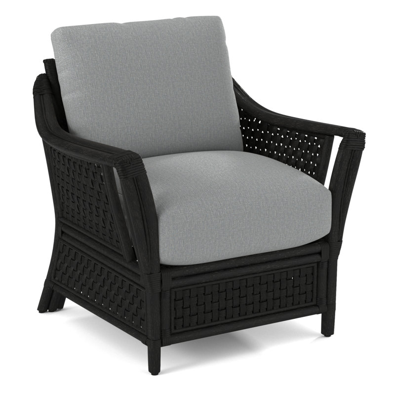 Boca Armchair, Brown Geometric, 0456-33, Antique Black