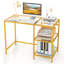 Sohrob Glass Top Metal Base Computer Desk