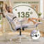 Chaise de bureau ergonomique avec repose-pieds, chaise d'ordinateur à haut dossier avec soutien lombaire dynamique, appui-tête en 2 dimensions et accoudoirs 4D, coussin éponge et dossier en filet, chaise de bureau à domicile pour adultes, mauve.