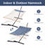 Hamac de bar avec support en corde de coton matelassée double Mejias-800393150