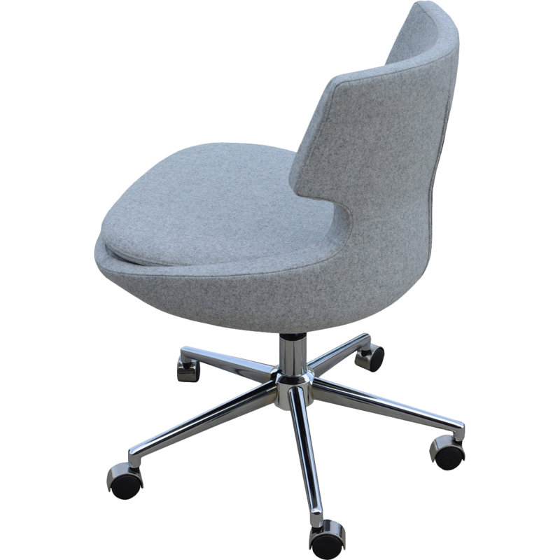 Patara Desk Chair, Silver Wool