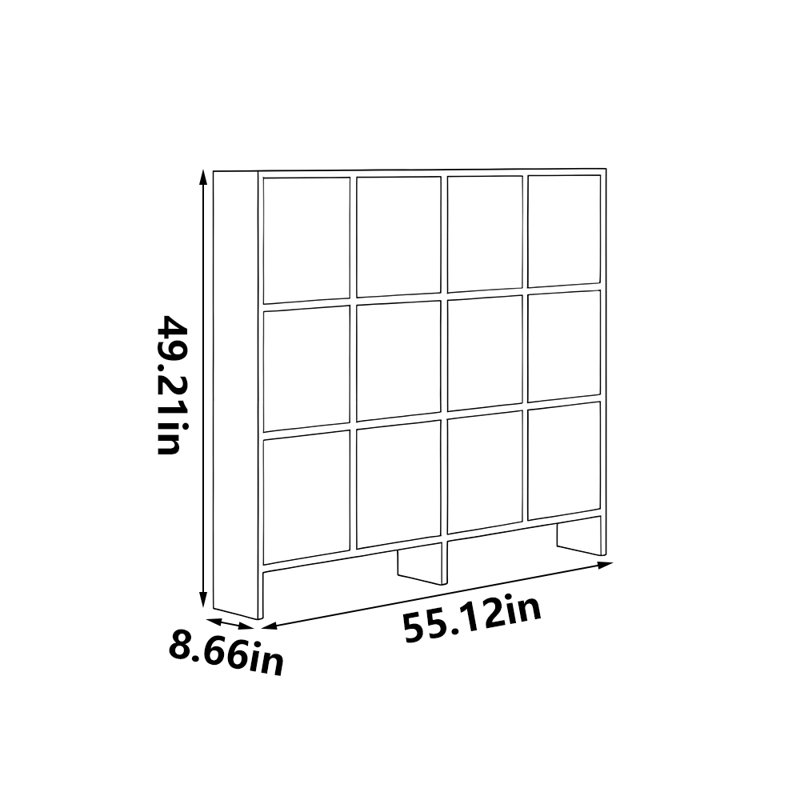 Armoire de rangement pour chaussures Pine Hall, H 49,21 po x l 55,12 po x P 8,66 po