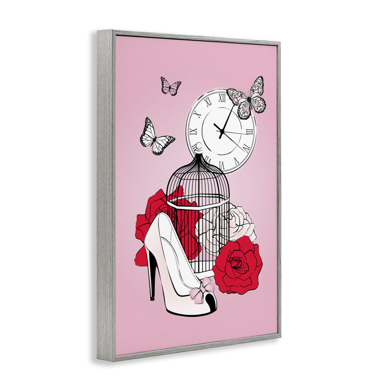 Cage à oiseau romantique, estampe numérique par Martina Pavlova, Estampe numérique Farmhouse, H 30 po x l 20 po