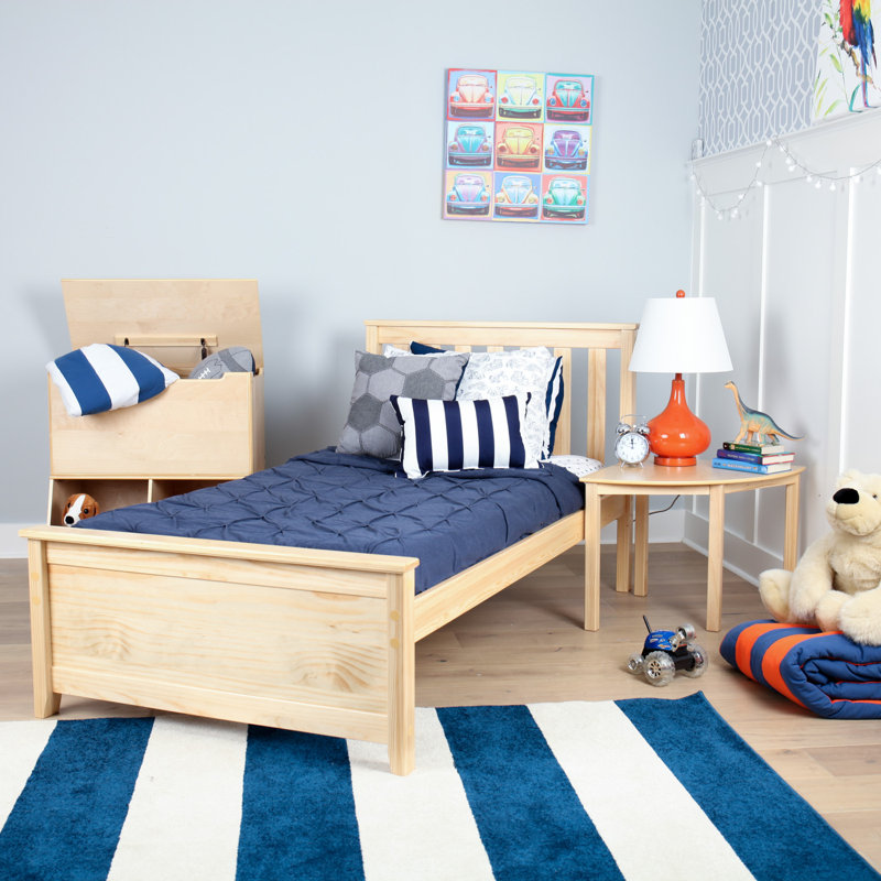 Bolin Kids Solid Wood Platform Bed, Natural, Twin