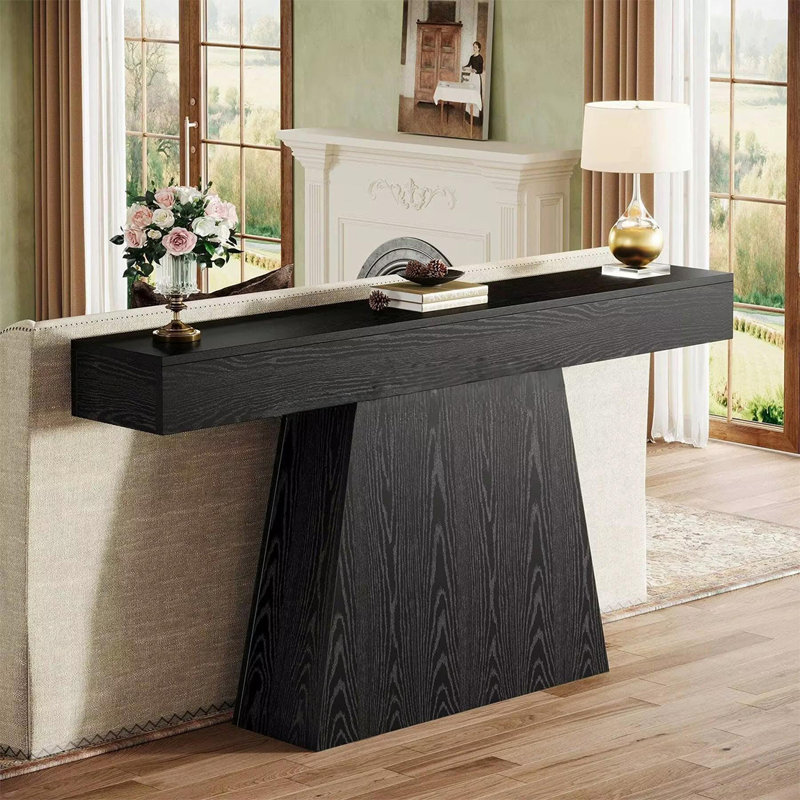 Console campagne rétro, H 35,43 po x l 55,12 po x P 11,81 po