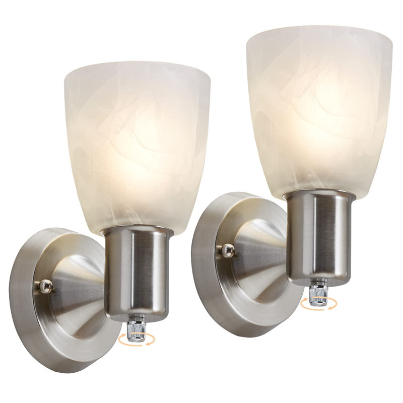 Emmersyn Plug-in Armed Sconce, Silver