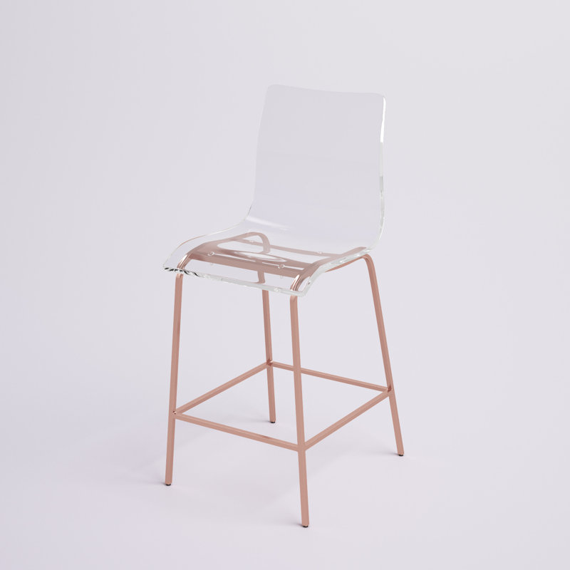 Tabouret de comptoir 25,5 po Olyver, Or rose