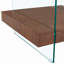 Table basse carrée moderne de 31,4 po à deux niveaux - Une combinaison élégante de verre transparent et d'autocollant texturé en bois foncé, elle peut être utilisée non seulement comme table basse, mais aussi comme table d'appoint ou présentoir.